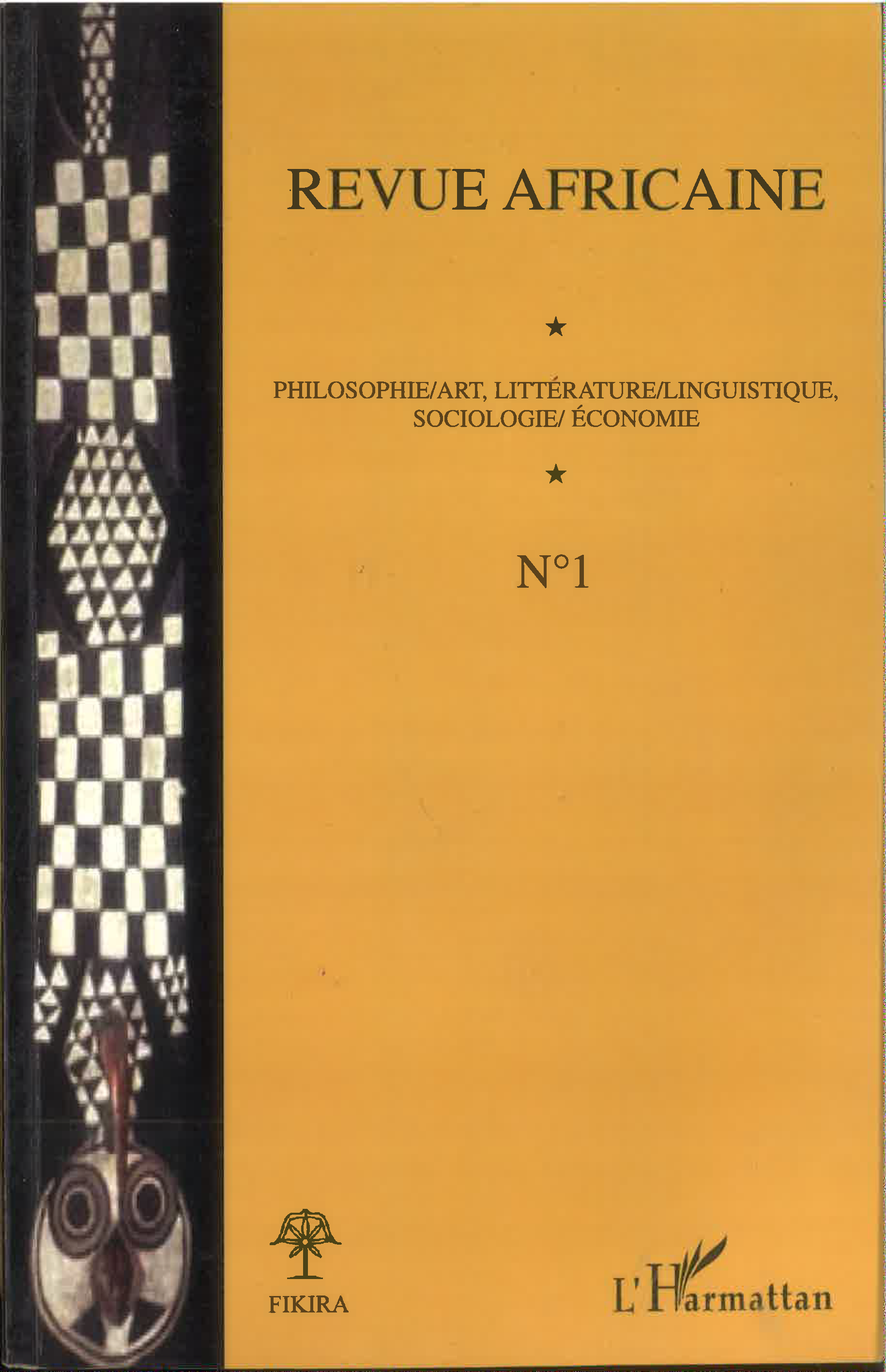 Couverture Fikira Revue Africaine N°1
